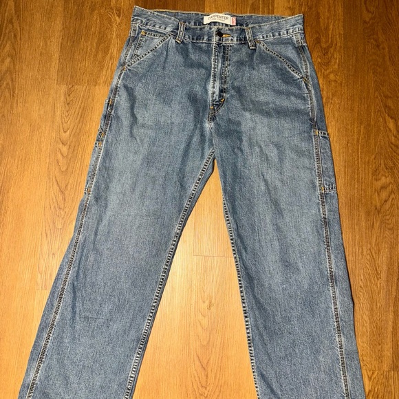 Levi’s Carpenter Loose Straight Jeans Men’s 33x30 Blue Denim Workwear - Picture 2 of 8